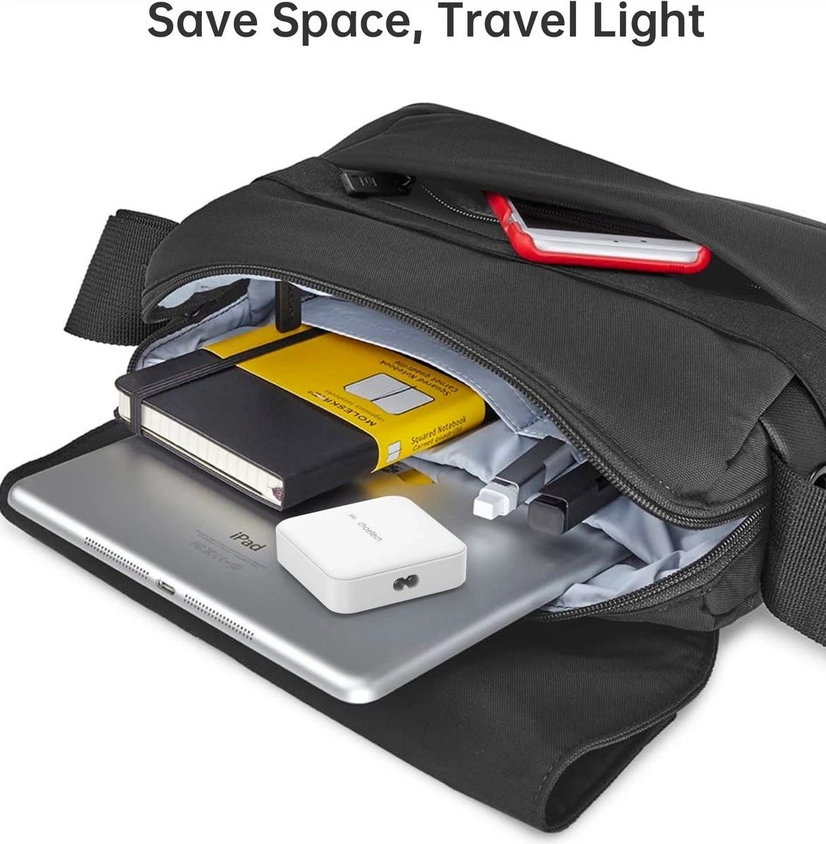 Karikues muri Choetech PD8008, 100W, 2x USB-C, 2x USB-A, i bardhë