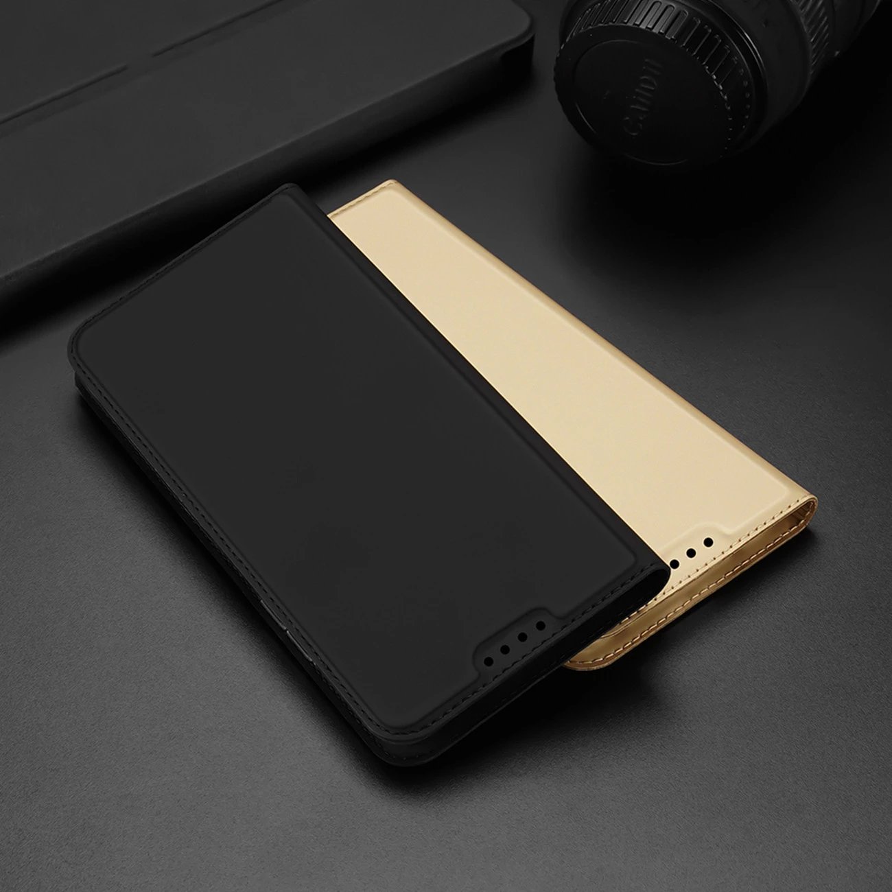 Mbështjellës Dux Ducis Skin Pro për Oppo Reno 8 Pro, me kapak, xhep për kartela, funksion stand, e zezë Mbështjellës Dux Ducis Skin Pro për Oppo Reno 8 Pro, me kapak, xhep për kartela, funksion stand, e zezë