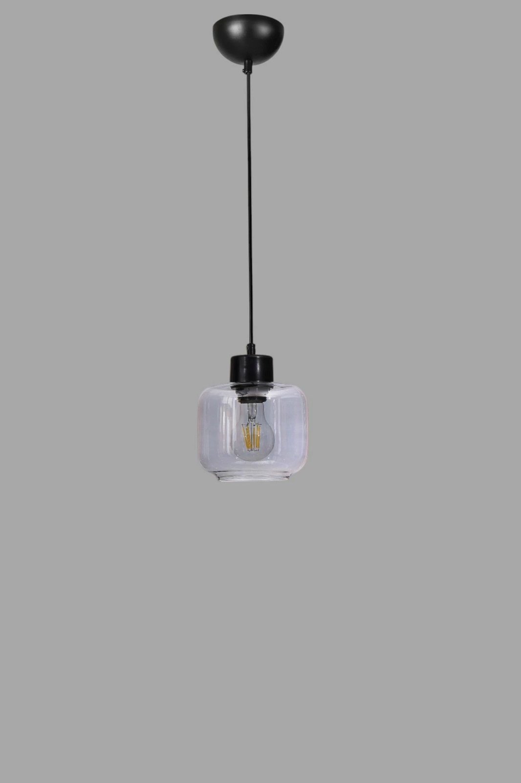 Llambë tavani Opviq, 9061-1, metal dhe xham, gri/zi