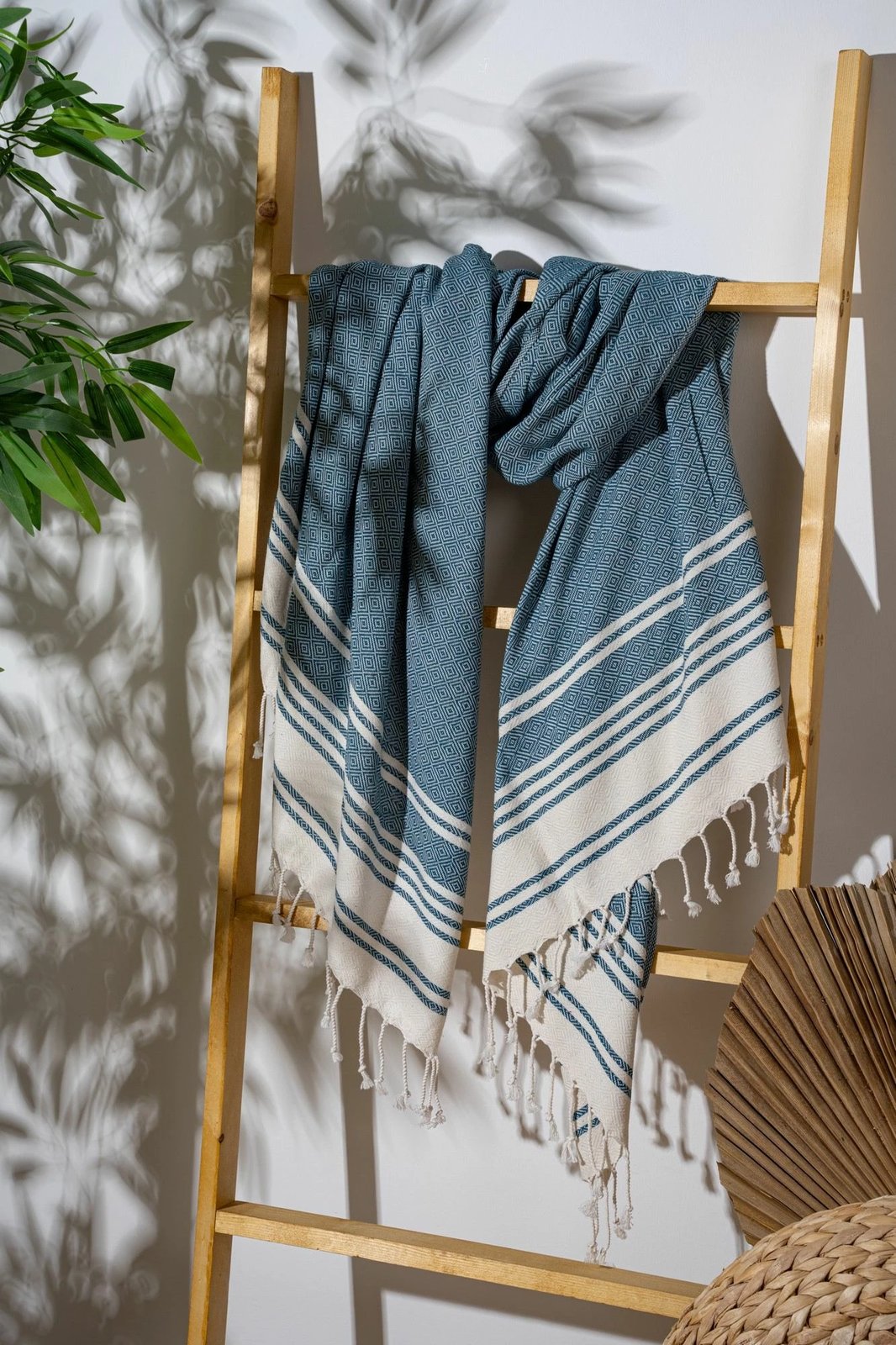 Peshqir plazhi Fouta, ngjyrë indigo, New Diamond, Mijölnir, 90x170cm