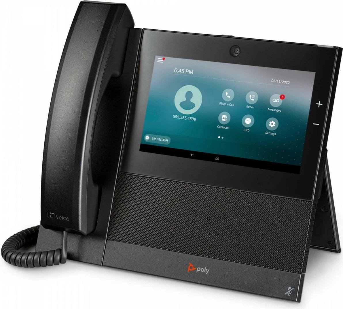Telefon zyre Poly CCX 700 SIP PoE, 7 inç, Ekran me prekje, Kamerë, Wi-Fi, Bluetooth, Zi