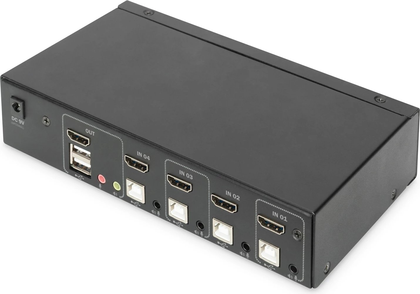 Switch KVM DIGITUS DS-12880, 4 porta, 4K, HDMI, i zi