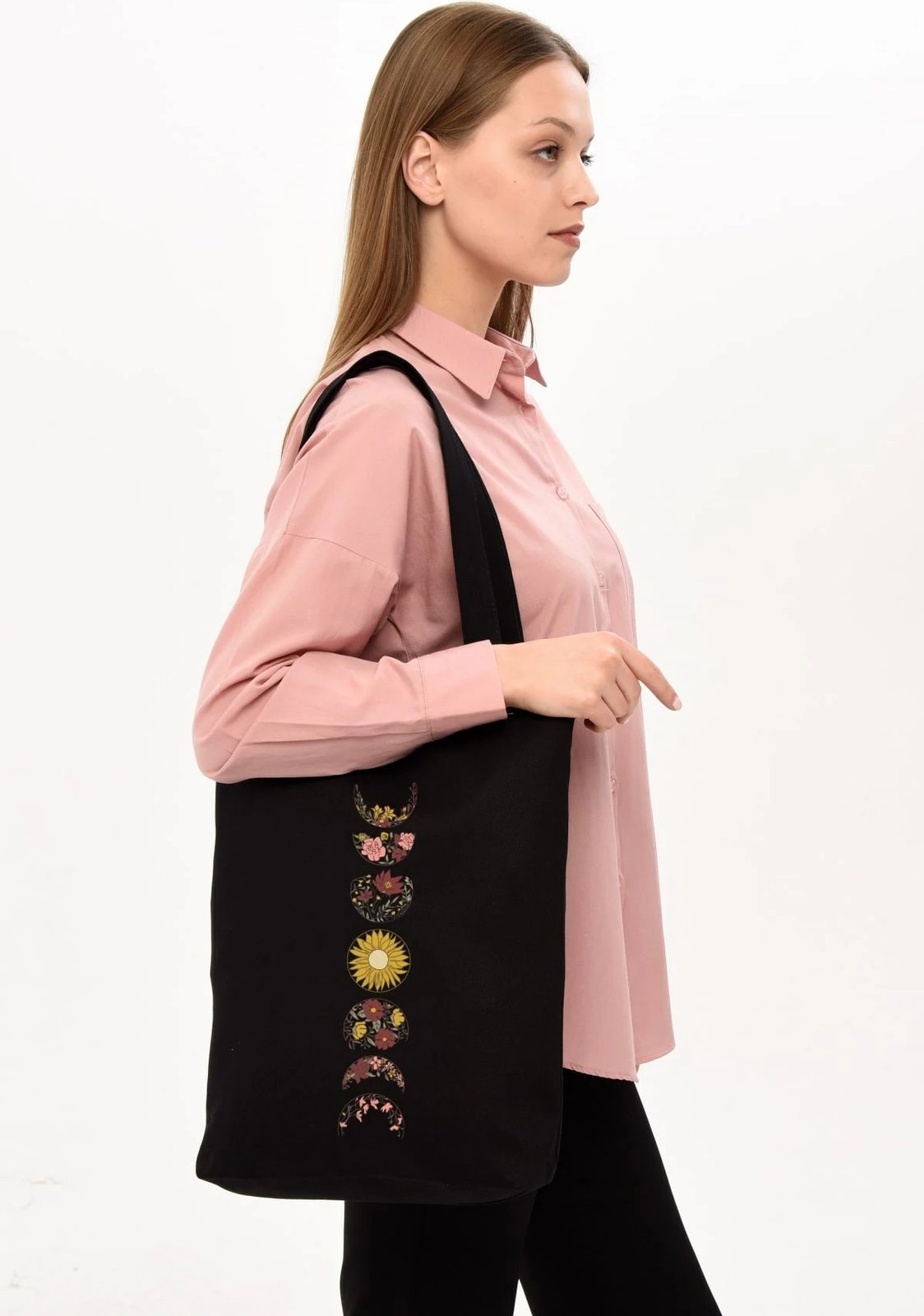 Torbë tote Zoozie Bags, e zezë, 35x40x8cm