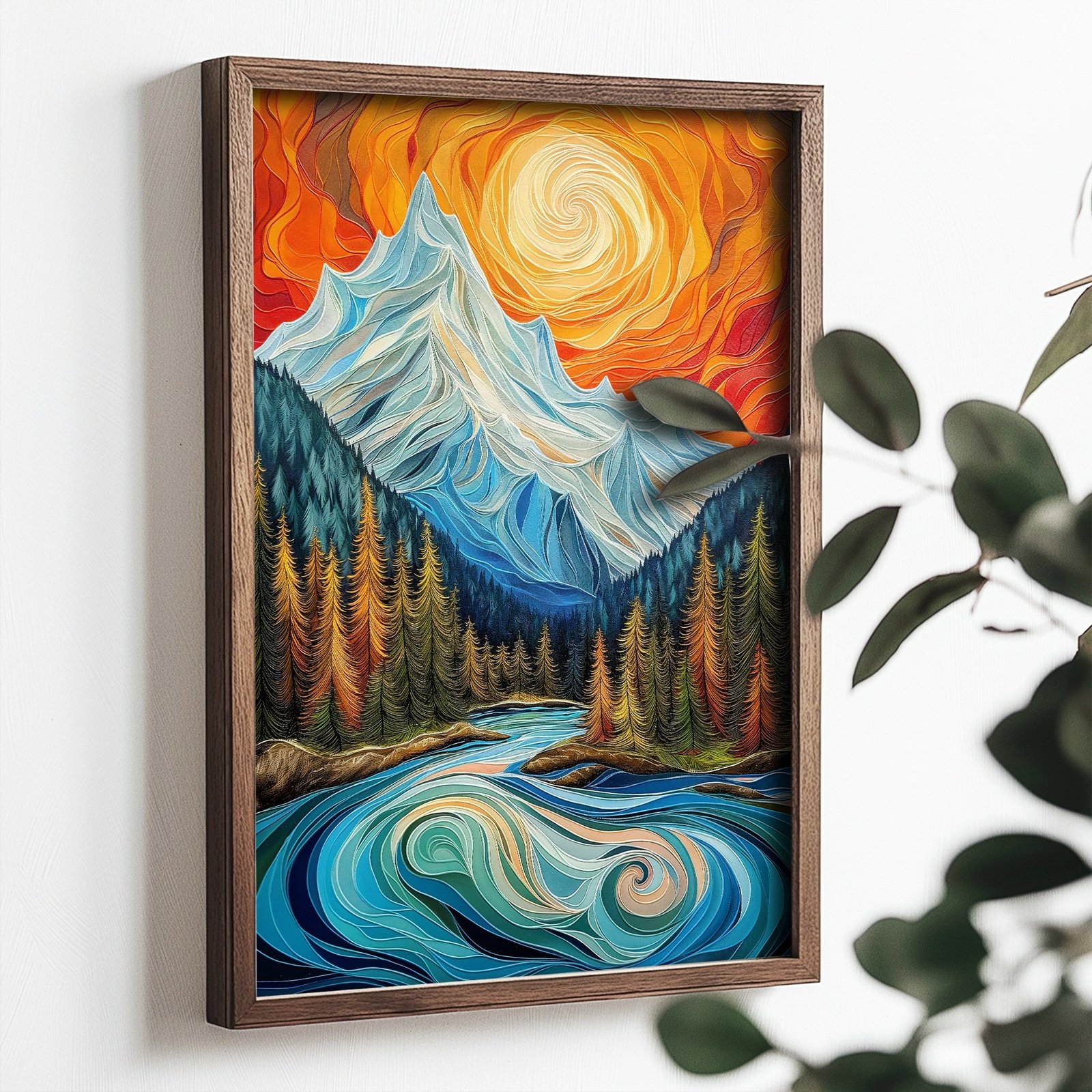 Pikturë dekorative me kornizë MDF, Wallity, TUN108-XL, shumëngjyrëshe, 50x70x3.5cm