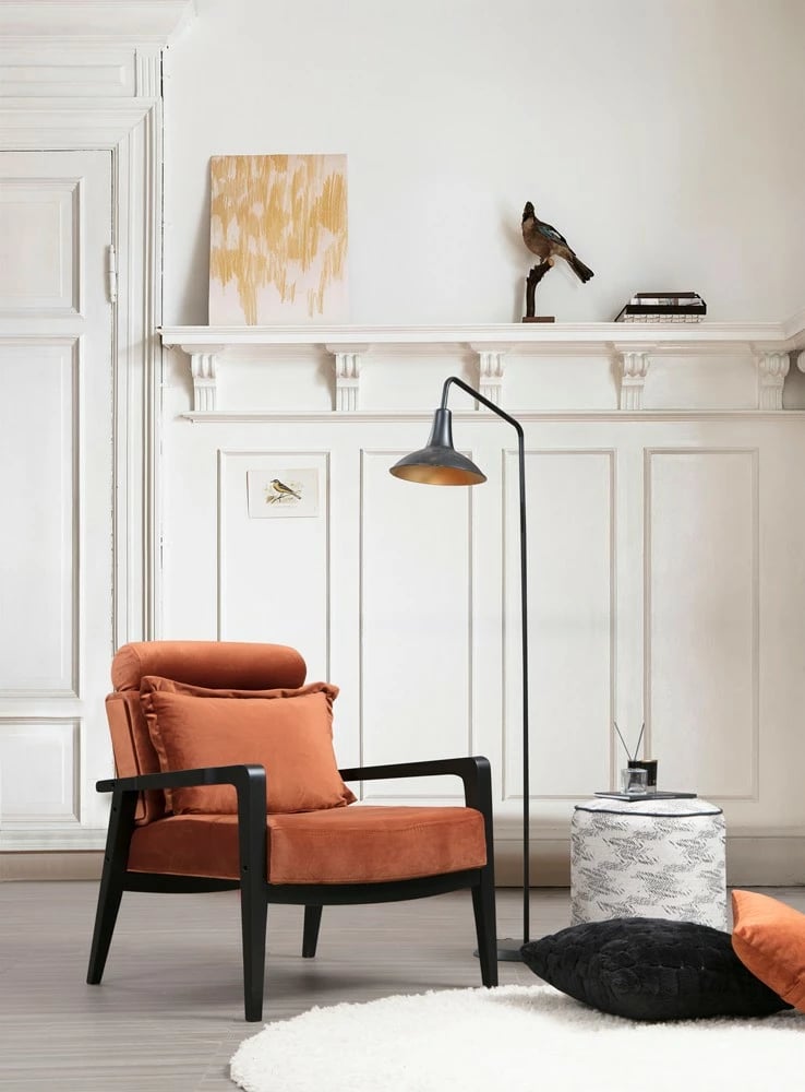 Karrige Wing Atelier del Sofa, Apollo, ngjyrë kanellë