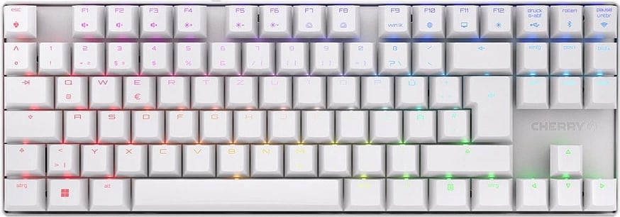 Tastierë mekanike wireless Cherry MX 8.2 TKL, RGB, e bardhë