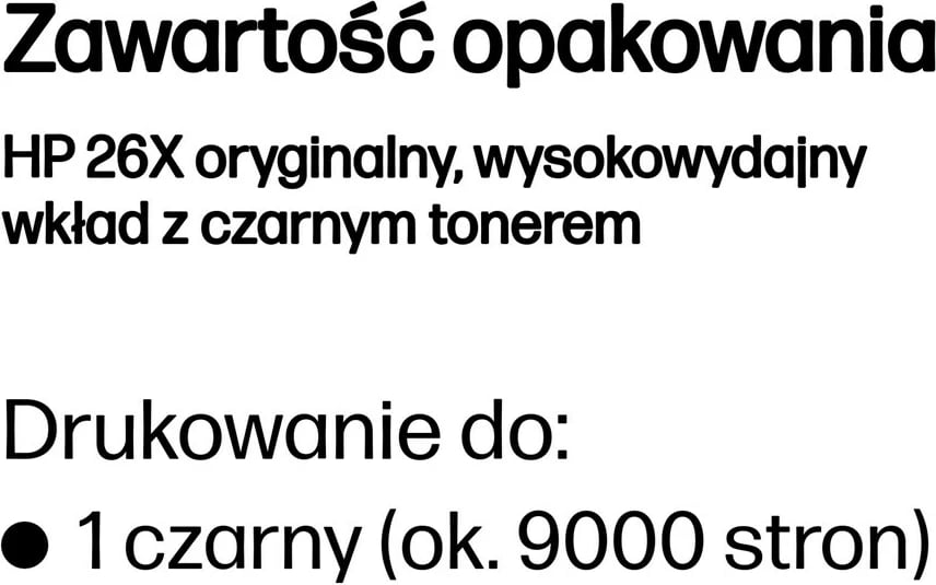 Toner HP 26X origjinal për LaserJet, i zi, CF226X
