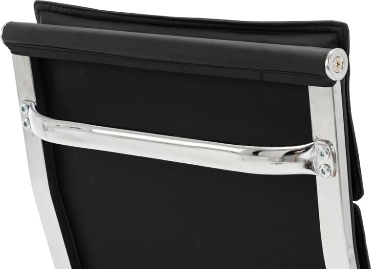 Karrige ekzekutive për zyre Mavel, lëkurë PU, ngjyrë e zezë, 55x62x100-110cm