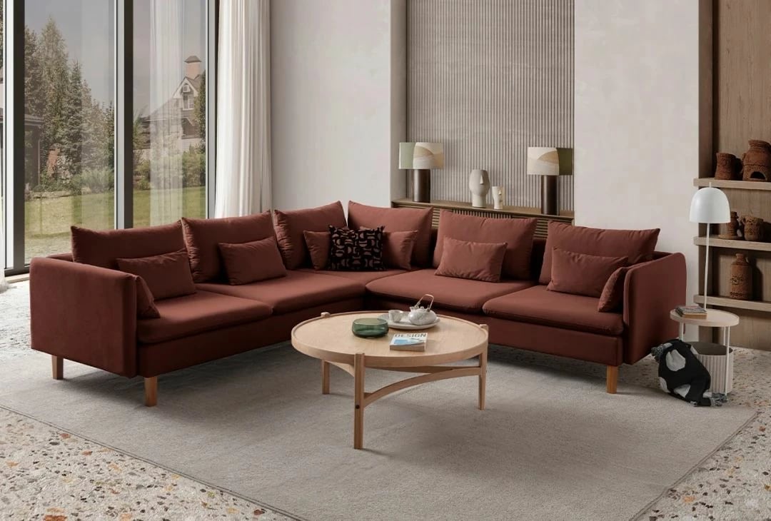 Këndare Flexy L, ngjyrë e kuqe tullë, Atelier del Sofa