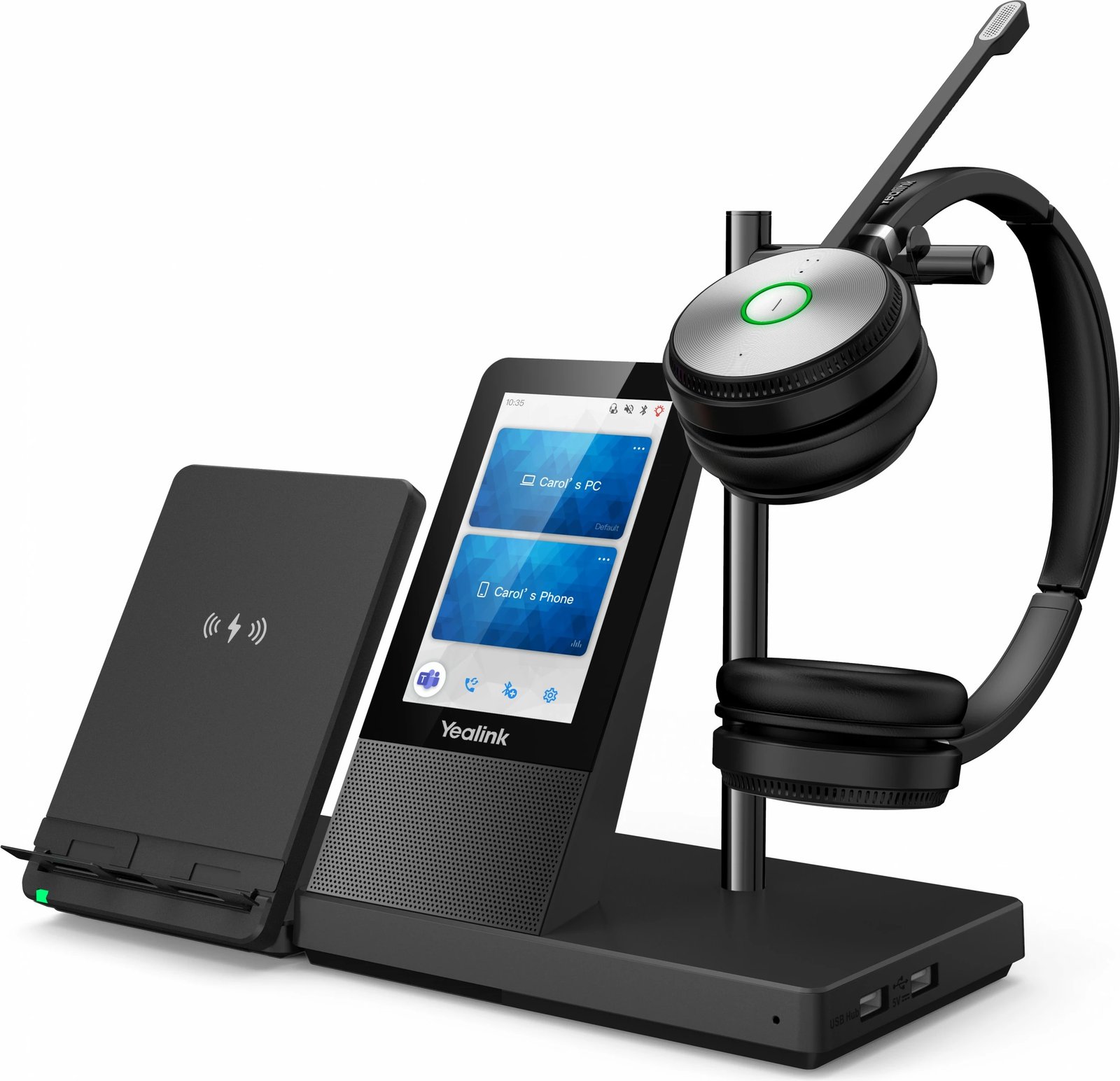 Kufje pa tela Yealink WH66 Dual UC-DECT, Zyrë/Qendra thirrjesh, e zezë Kufje pa tela Yealink WH66 Dual UC-DECT, Zyrë/Qendra thirrjesh, e zezë