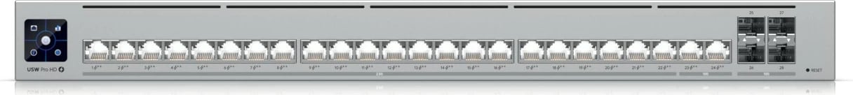 Switch Ubiquiti USW-Pro-HD-24-PoE, 28 porta, Layer 3, PoE, 10G, rackmount