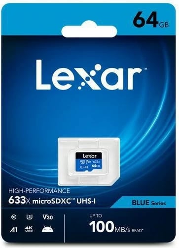 Kartelë memorie Lexar 64GB microSDXC UHS-I 633x