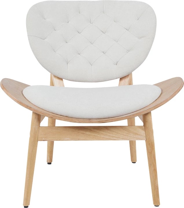 Fotel Udalle, dru natyral, material bezhë, 77x70x81cm