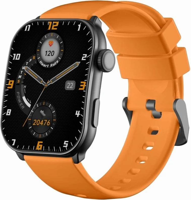 Smartwatch për meshkuj Gravity, portokalli e zezë