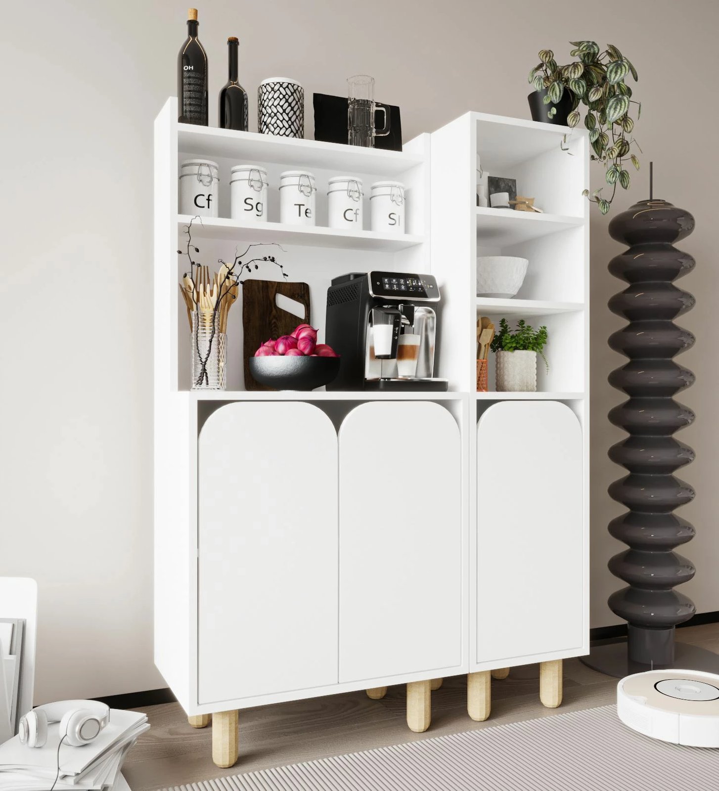 Dollap shumëpërdorimësh Skye Decor, Parma 3, i bardhë