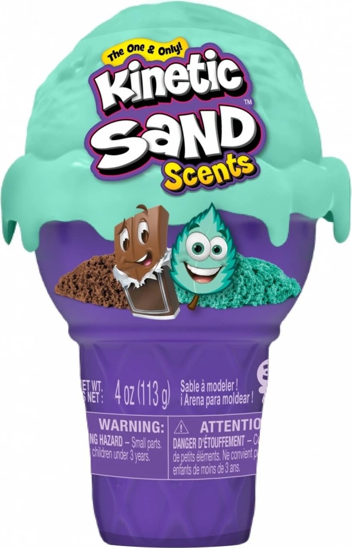 Rërë kinetike Spin Master Kinetic Sand Ice Cream Container, 113g, shumëngjyrëshe