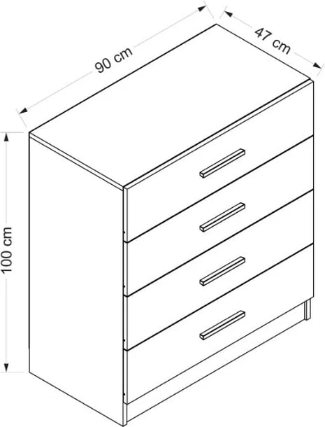 Komodë Hanah Home, Kale TV, antracit