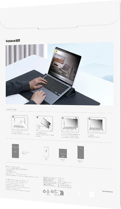 Mbështjellës magnetik Baseus Magic Drawing për MacBook Pro 13" (2022) me set pastrimi, Transparent