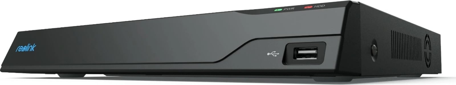 NVR Reolink NVS16, 16 kanale, 4TB HDD, deri në 12TB, i zi