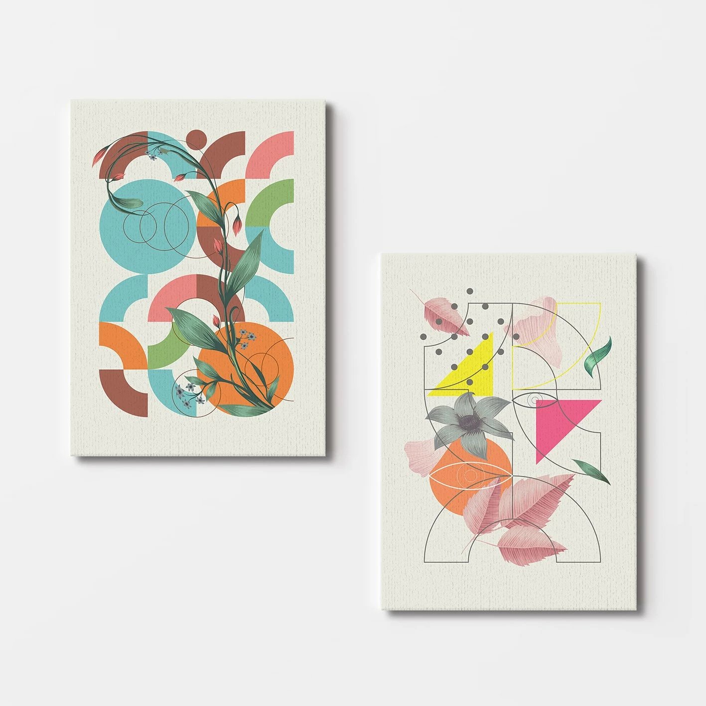 Pikturë dekorative në kanavacë (2 copë), Wallity, 2KNV4283, 70x100