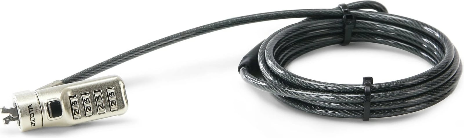 Kabllo sigurie DICOTA D31933, kombinim 4-shifror, 2m, Kensington, zink, antracit