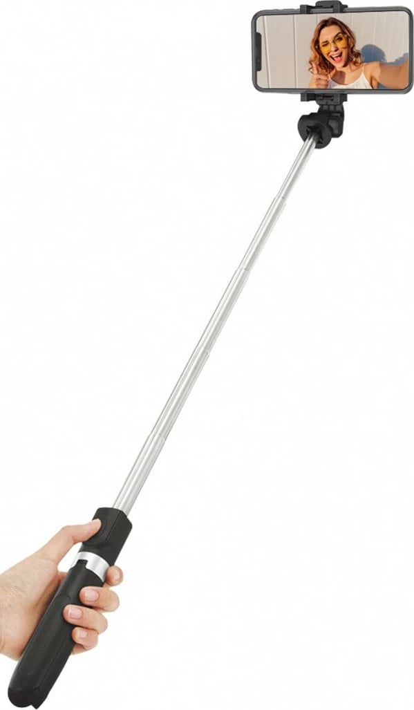 Selfie tripod Media-Tech MT5542 me telekomandë Bluetooth, i zi