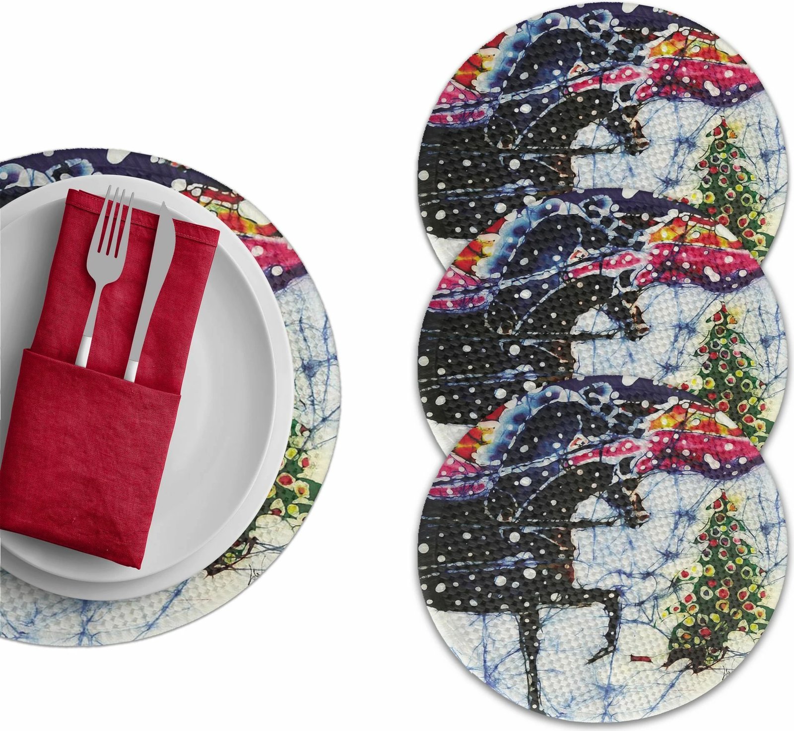 Set nënshtrues tavoline Hermia Concept, shumëngjyrësh, 37 cm, 4 copë, 3679Supla