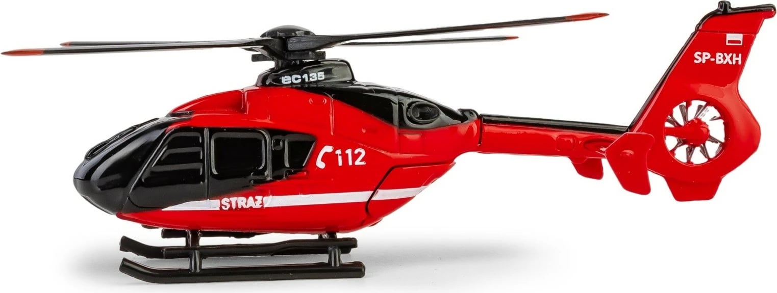 Helikopter lodër Daffi AIRBUS H135, model zjarrfikës, 1:100, Kuq