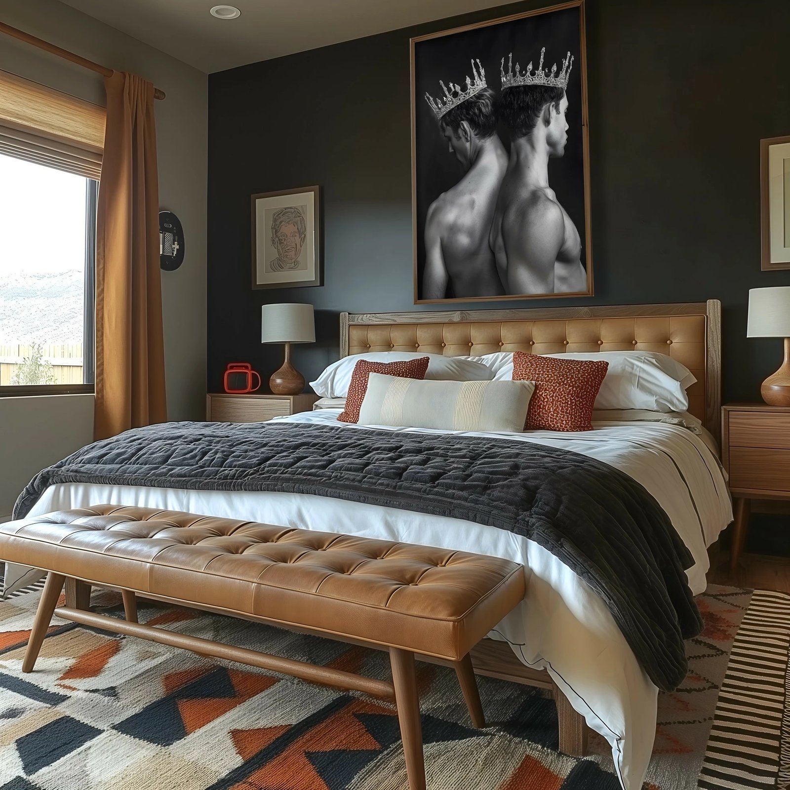 Pikturë dekorative me kornizë MDF, Wallity, GE164-L, shumëngjyrëshe