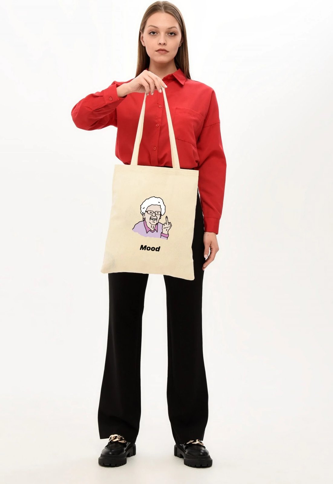 Qese tote Zoozie Bags, 0114, ngjyrë krem