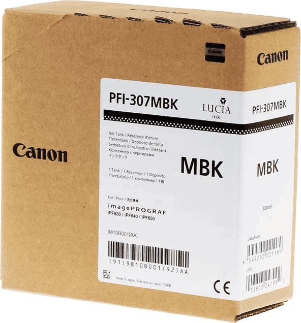 bojë printeri Canon PFI-307MBK 9810B001, 330 ml, matte black