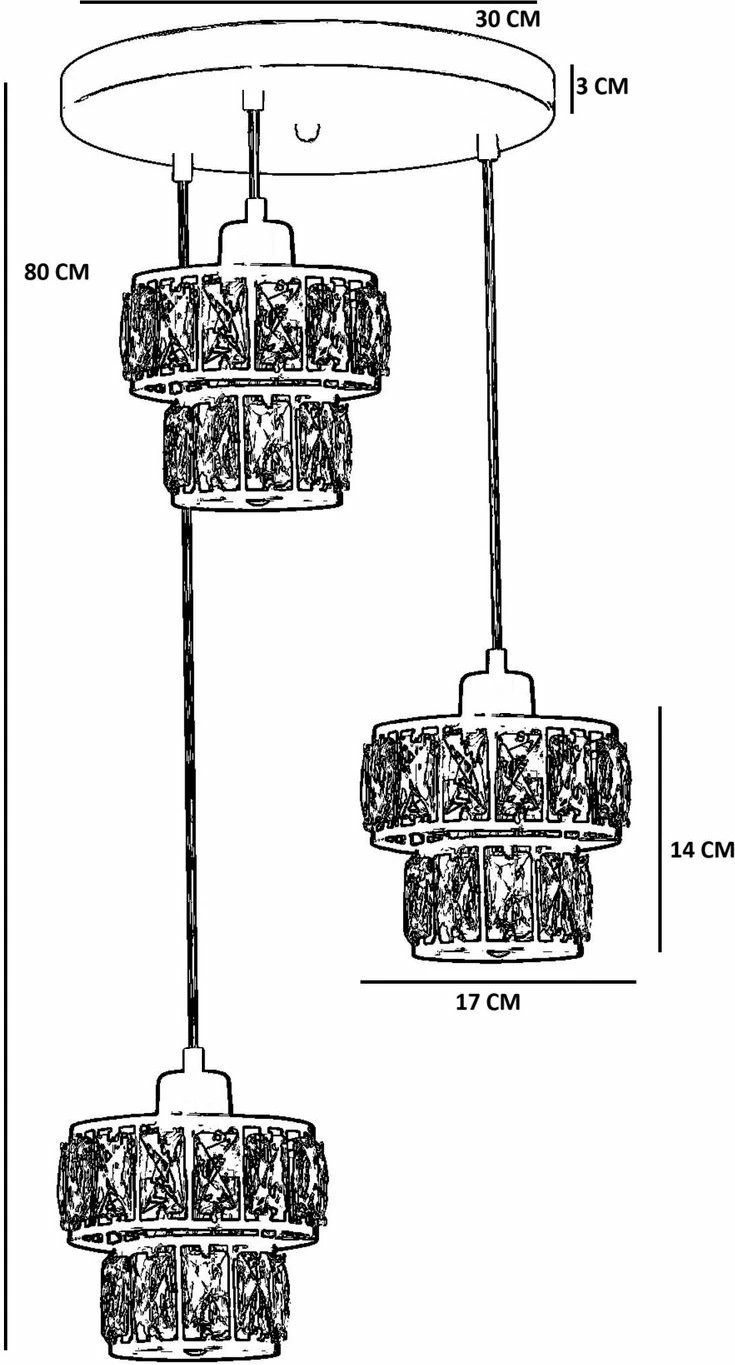 Llambë varëse Opviq, ngjyrë ari, 3 copa, 9039-3