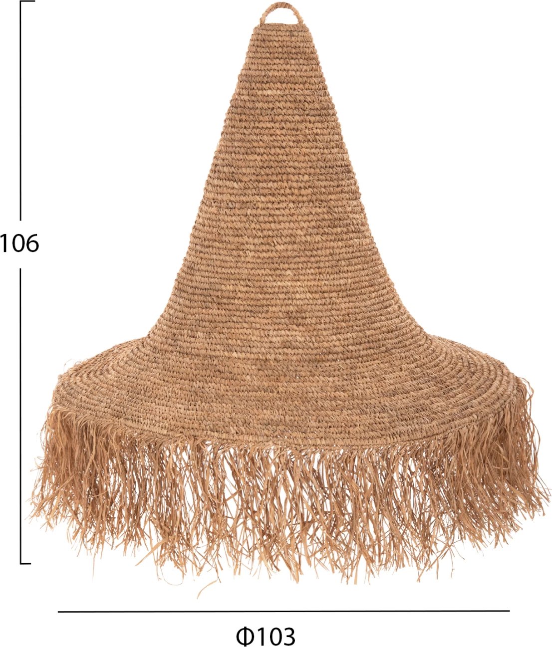 Llambë tavani varëse, ratan natyral, FH4033, Φ103x84.5-106Hcm Llambë tavani varëse, ratan natyral, FH4033, Φ103x84.5-106Hcm
