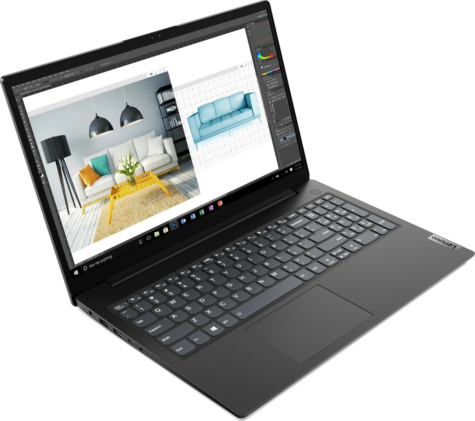 Laptop Lenovo V15 G2 IJL, Intel Celeron N, 8 GB RAM, 256 GB, Ekran 15.6", Ngjyrë e zezë