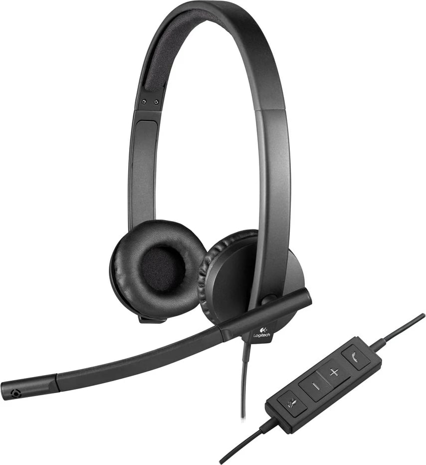 Kufje Logitech H570e Stereo me mikrofon, USB, e zezë