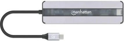 Docking station MANHATTAN 7-in-1, HDMI, RJ45, 2xUSB-A, SD/MicroSD, gri