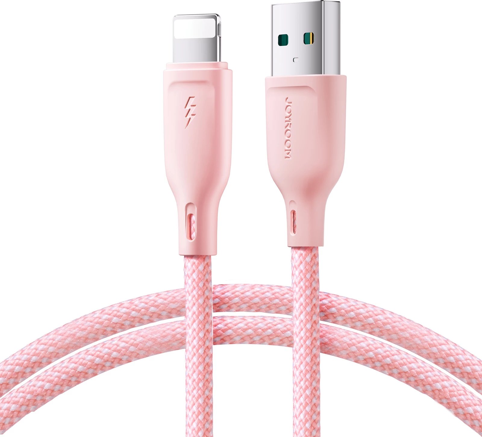 Kabllo Joyroom Multi-Color Series S-A34, USB-A në Lightning, 1m, 3A, Rozë