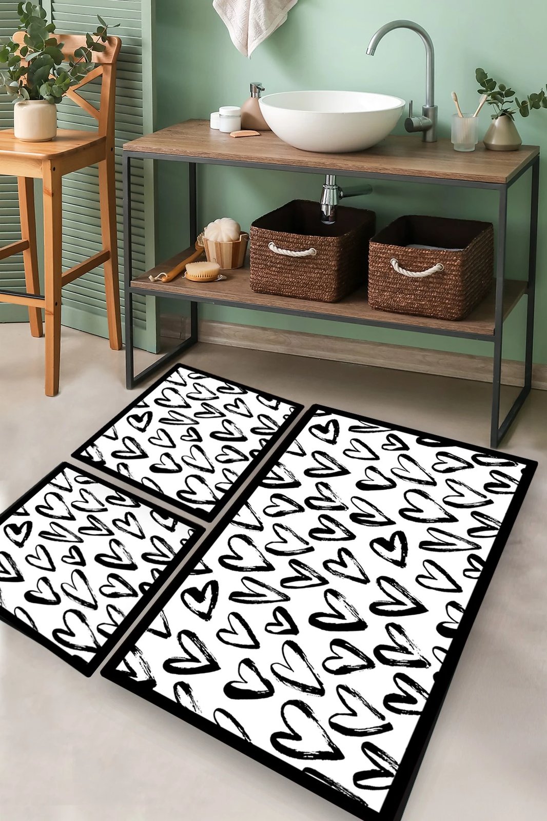 Set tapetash për banjo, 3 copë, Mijölnir, zemra të vogla