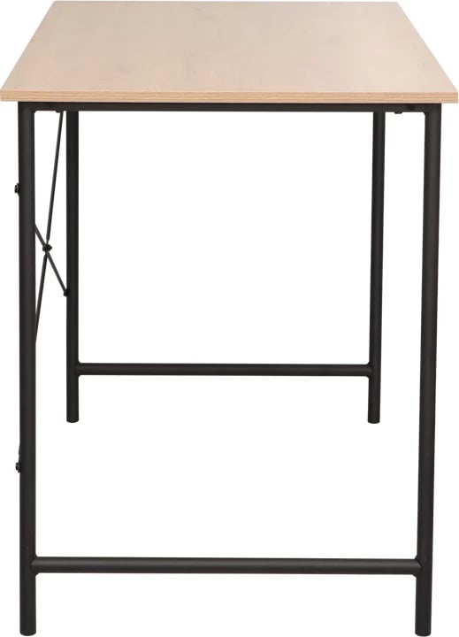 Tavolinë pune Senzia, ngjyrë natyrale, metal i zi, 120x60x75cm