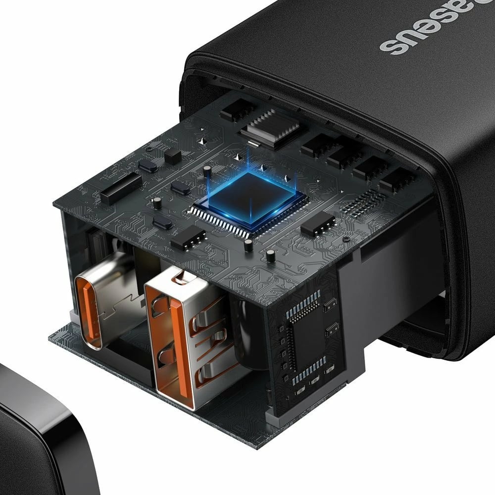 Karikues muri Baseus Compact, 20W, 2 porta USB-A/USB-C, i zi