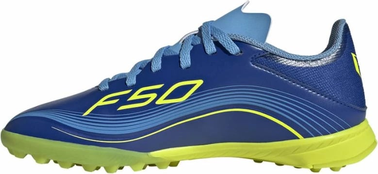 Atlete futbolli për fëmijë adidas F50 Messi, të kaltra