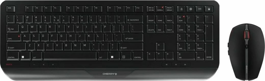 Set tastierë dhe maus Cherry GENTIX, Wireless, QWERTY, i zi