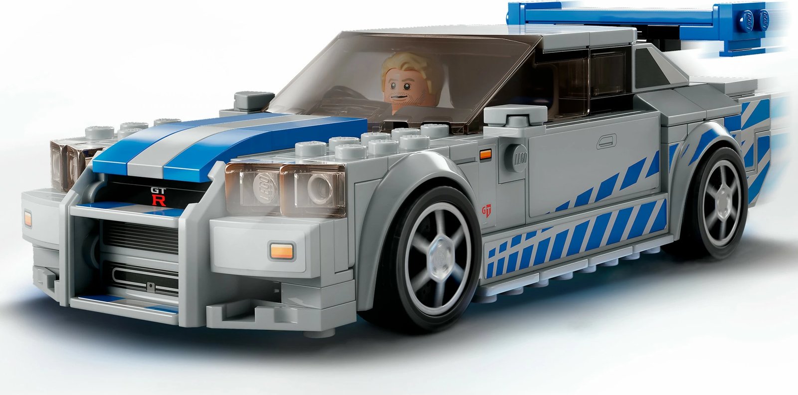 Set LEGO Speed Champions Nissan Skyline GT-R 76917, 2 Fast 2 Furious, gri/blu
