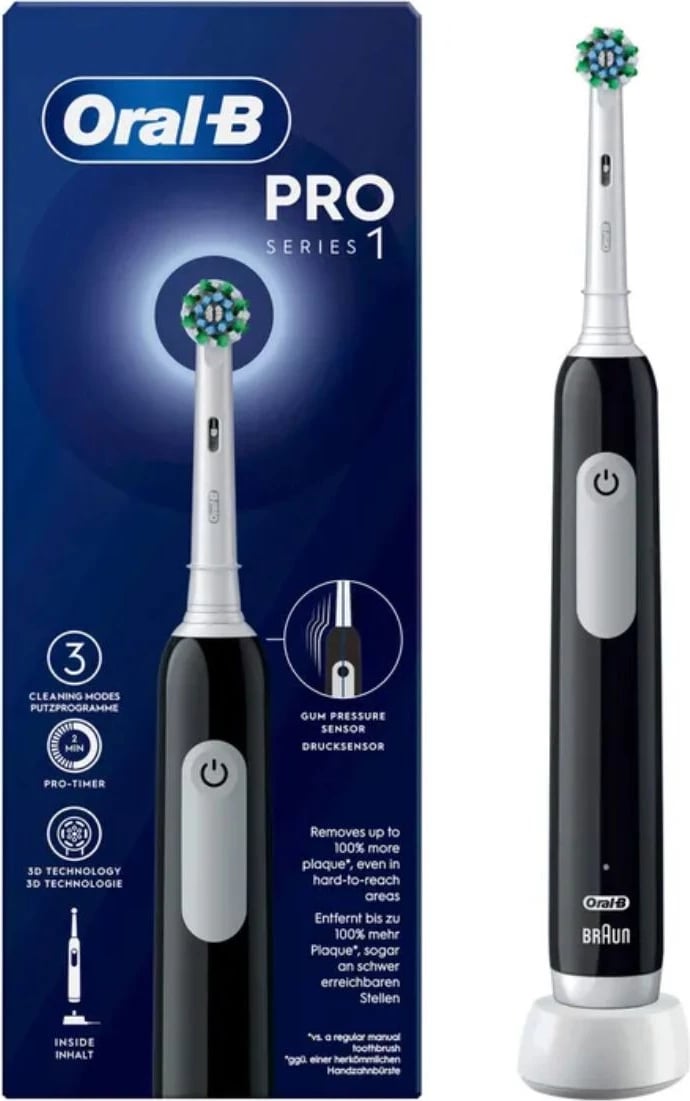 Furçë dhëmbësh elektrike, Oral-B, Pro Series 1 012935 Cross Action, e zezë