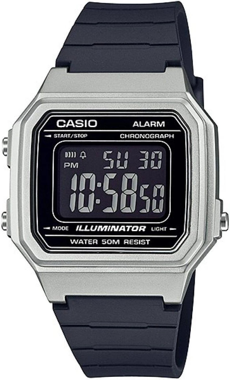 Orë dore Casio Timeless Collection Sport Illuminator për meshkuj, e argjendtë