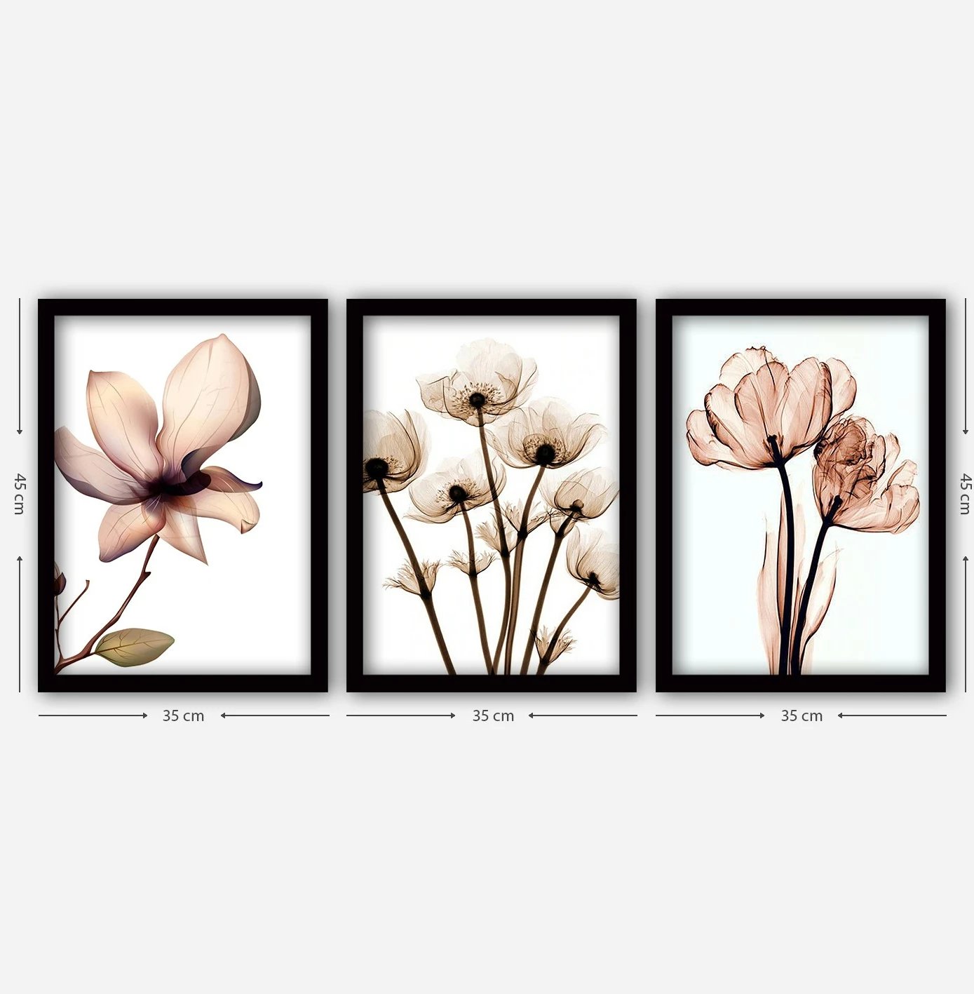 Pikturë dekorative me kornizë (3 copë), Wallity, 3SC157