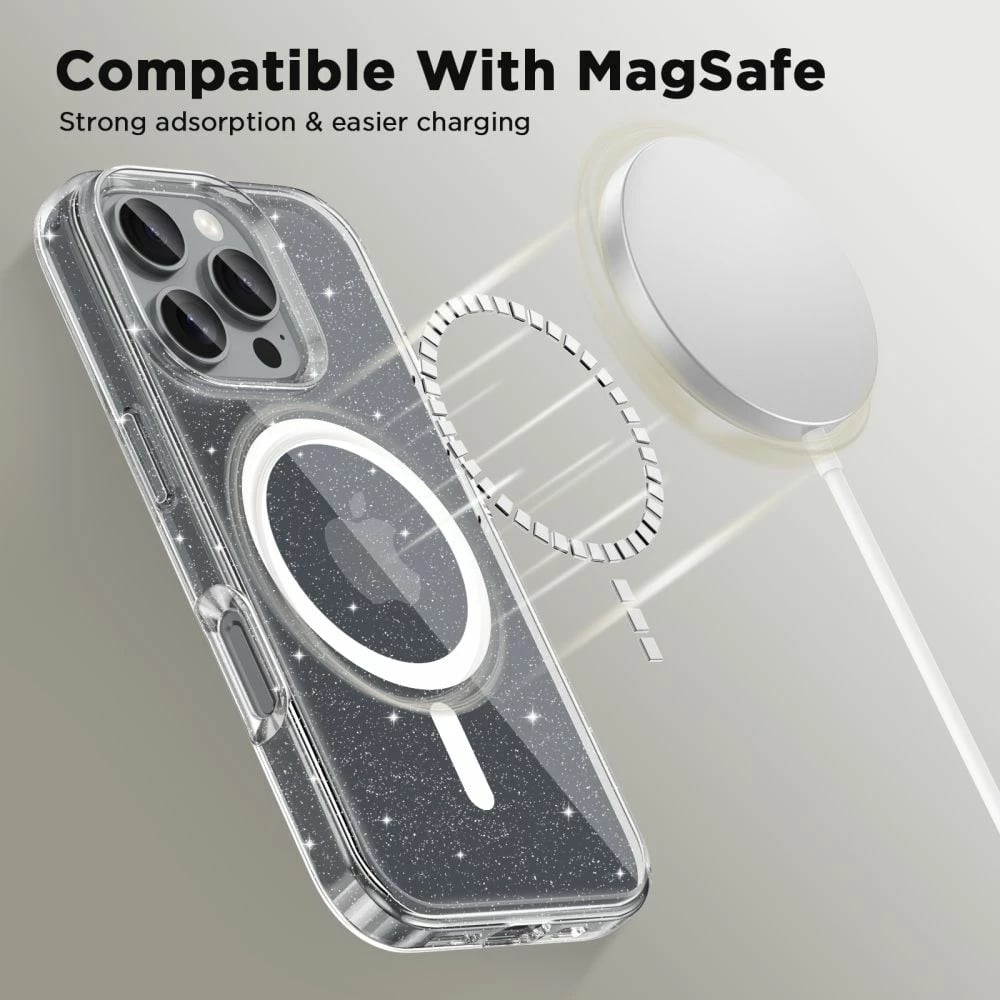 Mbështjellës Tech-Protect FlexAir Hybrid MagSafe për iPhone 16 Pro, Transparent
