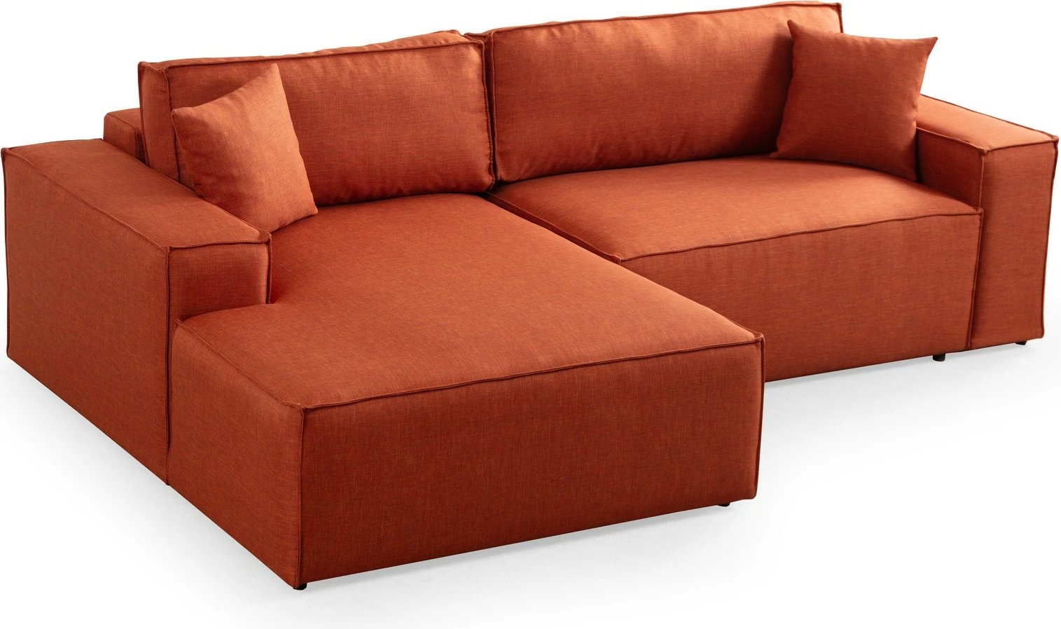 Kënd divan-krevat Atelier del Sofa, kënd i majtë, portokalli