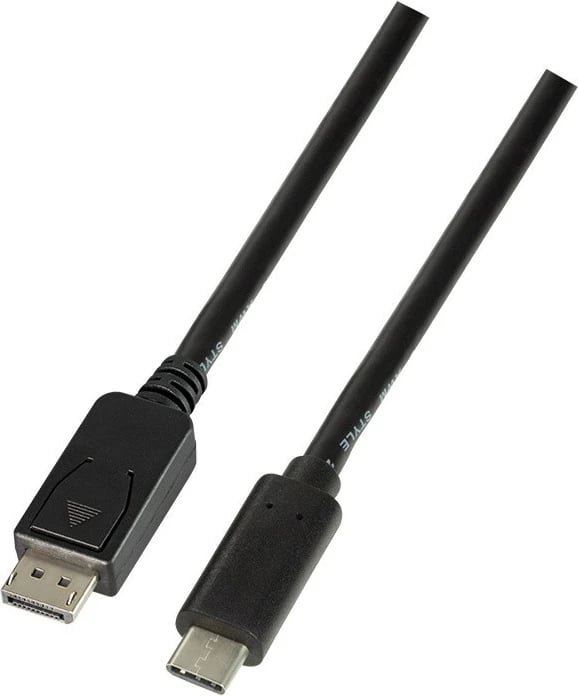 Kabllo USB-C në DisplayPort LogiLink UA0335, 1.8m, e zezë