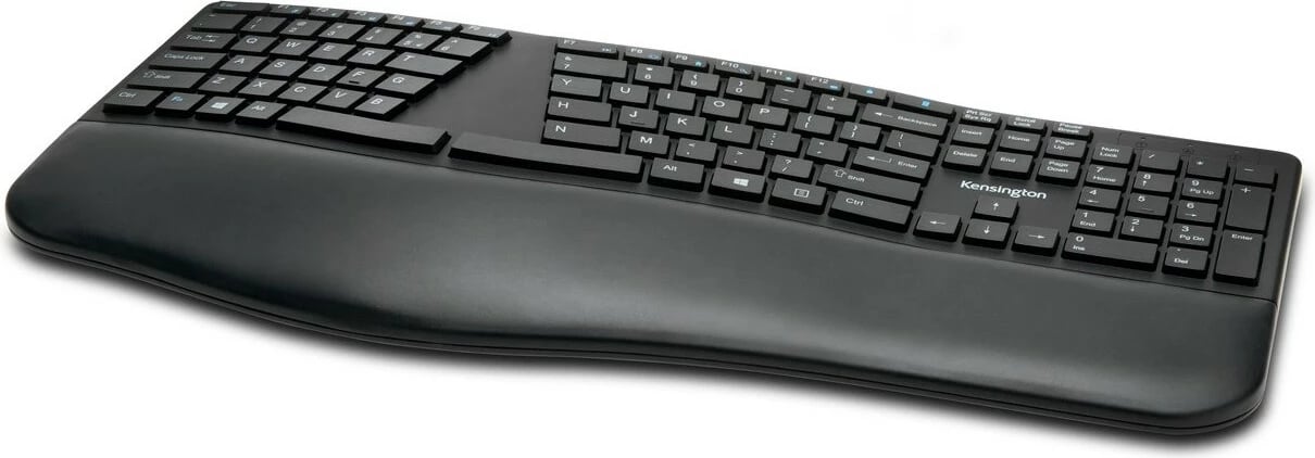 Tastierë wireless Kensington ProFit Ergo, full-size, QWERTY, Bluetooth + RF, e zezë